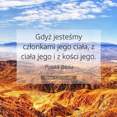 Efezjan 5:30 POLUBG Obraz Wersetu Biblijnego
