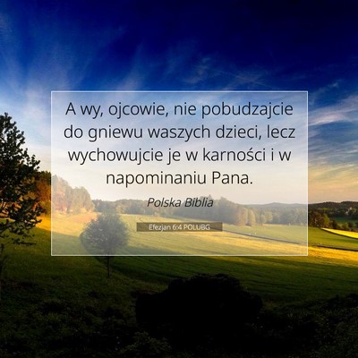 Efezjan 6:4 POLUBG Obraz Wersetu Biblijnego