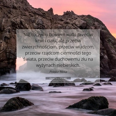 Efezjan 6:12 POLUBG Obraz Wersetu Biblijnego
