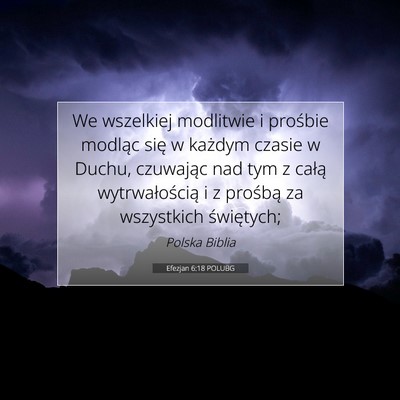 Efezjan 6:18 POLUBG Obraz Wersetu Biblijnego