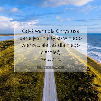 Filipian 1:29 POLUBG Obraz Wersetu Biblijnego