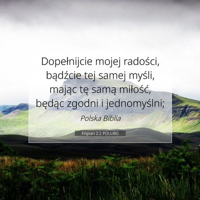 Filipian 2:2 POLUBG Obraz Wersetu Biblijnego
