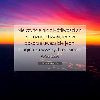 Filipian 2:3 POLUBG Obraz Wersetu Biblijnego