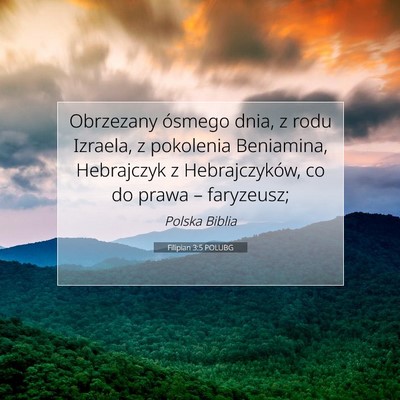 Filipian 3:5 POLUBG Obraz Wersetu Biblijnego