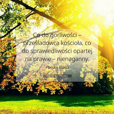 Filipian 3:6 POLUBG Obraz Wersetu Biblijnego