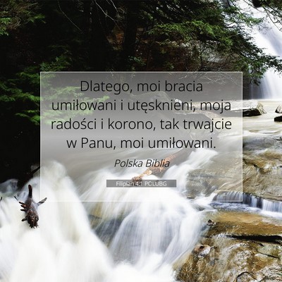 Filipian 4:1 POLUBG Obraz Wersetu Biblijnego