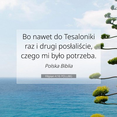 Filipian 4:16 POLUBG Obraz Wersetu Biblijnego