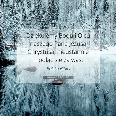 Kolosan 1:3 POLUBG Obraz Wersetu Biblijnego