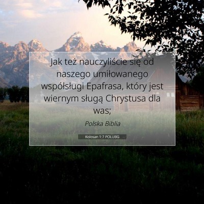 Kolosan 1:7 POLUBG Obraz Wersetu Biblijnego