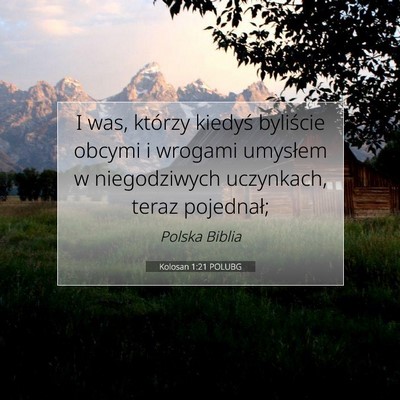 Kolosan 1:21 POLUBG Obraz Wersetu Biblijnego