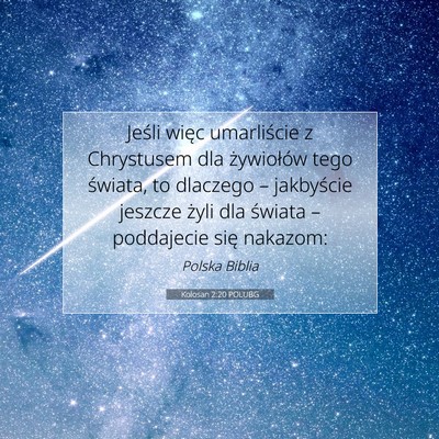 Kolosan 2:20 POLUBG Obraz Wersetu Biblijnego