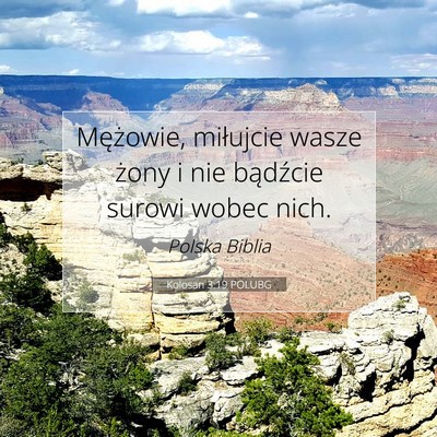 Kolosan 3:19 POLUBG Obraz Wersetu Biblijnego