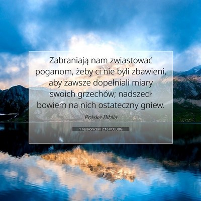 1 Tesaloniczan 2:16 POLUBG Obraz Wersetu Biblijnego