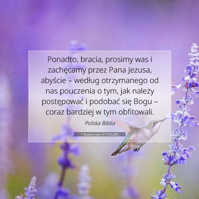 1 Tesaloniczan 4:1 POLUBG Obraz Wersetu Biblijnego