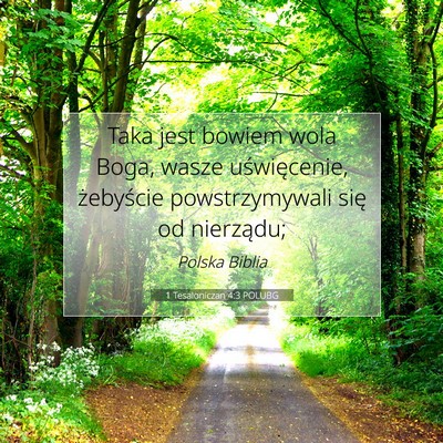 1 Tesaloniczan 4:3 POLUBG Obraz Wersetu Biblijnego