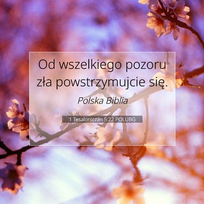 1 Tesaloniczan 5:22 POLUBG Obraz Wersetu Biblijnego