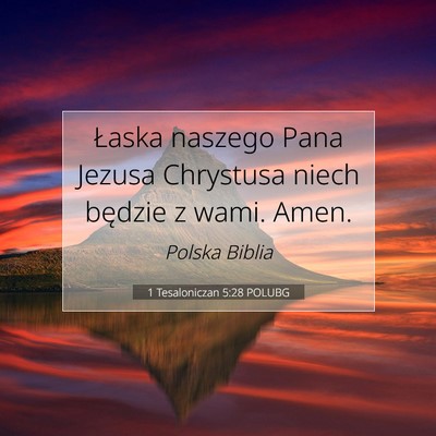 1 Tesaloniczan 5:28 POLUBG Obraz Wersetu Biblijnego