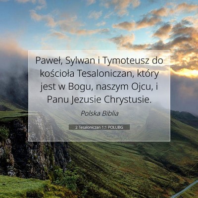 2 Tesaloniczan 1:1 POLUBG Obraz Wersetu Biblijnego