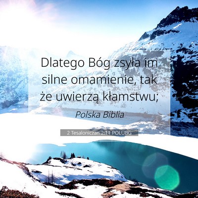 2 Tesaloniczan 2:11 POLUBG Obraz Wersetu Biblijnego