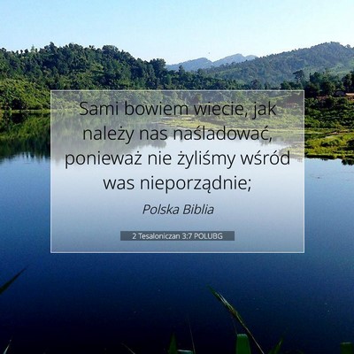 2 Tesaloniczan 3:7 POLUBG Obraz Wersetu Biblijnego