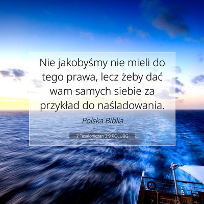 2 Tesaloniczan 3:9 POLUBG Obraz Wersetu Biblijnego