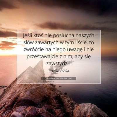 2 Tesaloniczan 3:14 POLUBG Obraz Wersetu Biblijnego