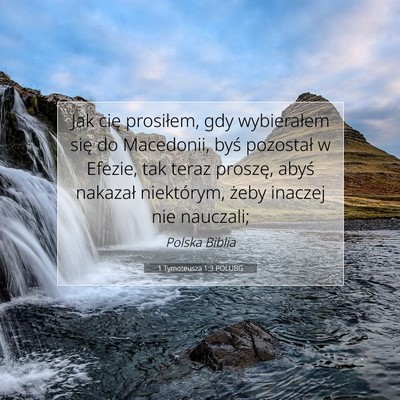 1 Tymoteusza 1:3 POLUBG Obraz Wersetu Biblijnego