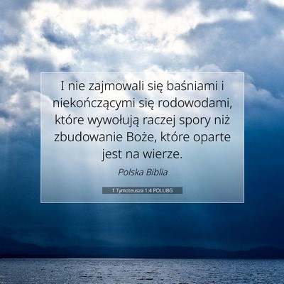 1 Tymoteusza 1:4 POLUBG Obraz Wersetu Biblijnego