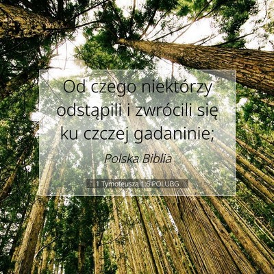 1 Tymoteusza 1:6 POLUBG Obraz Wersetu Biblijnego