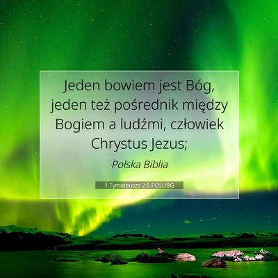1 Tymoteusza 2:5 POLUBG Obraz Wersetu Biblijnego
