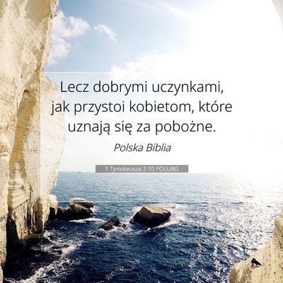1 Tymoteusza 2:10 POLUBG Obraz Wersetu Biblijnego