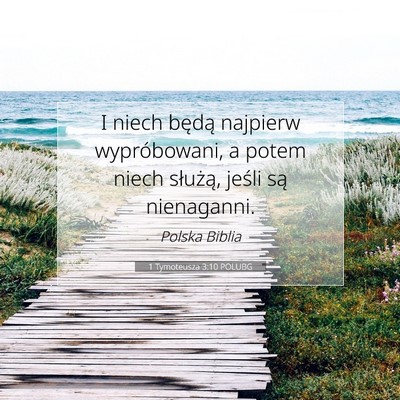 1 Tymoteusza 3:10 POLUBG Obraz Wersetu Biblijnego