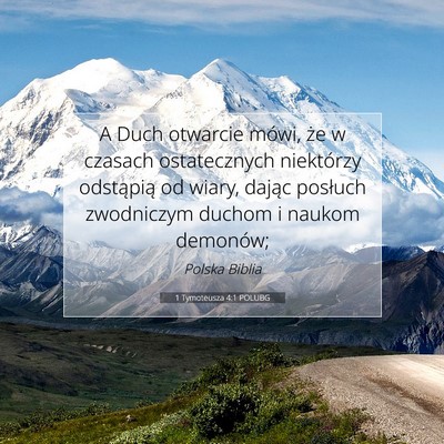 1 Tymoteusza 4:1 POLUBG Obraz Wersetu Biblijnego
