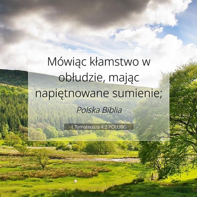 1 Tymoteusza 4:2 POLUBG Obraz Wersetu Biblijnego