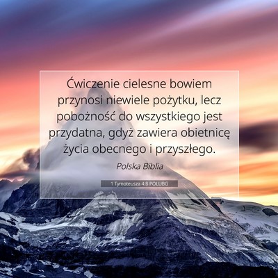 1 Tymoteusza 4:8 POLUBG Obraz Wersetu Biblijnego