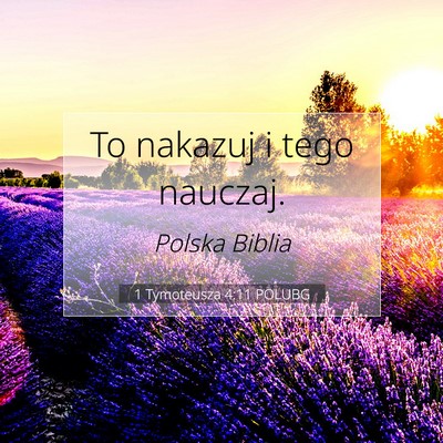 1 Tymoteusza 4:11 POLUBG Obraz Wersetu Biblijnego