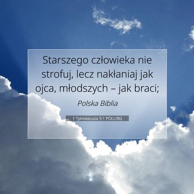 1 Tymoteusza 5:1 POLUBG Obraz Wersetu Biblijnego