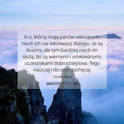 1 Tymoteusza 6:2 POLUBG Obraz Wersetu Biblijnego