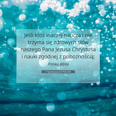 1 Tymoteusza 6:3 POLUBG Obraz Wersetu Biblijnego