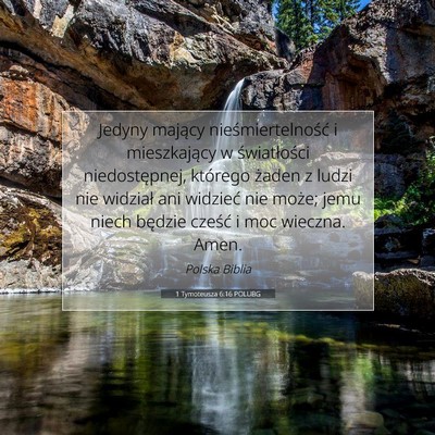 1 Tymoteusza 6:16 POLUBG Obraz Wersetu Biblijnego