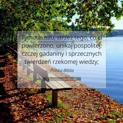 1 Tymoteusza 6:20 POLUBG Obraz Wersetu Biblijnego