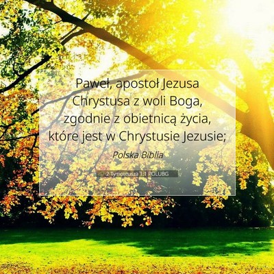 2 Tymoteusza 1:1 POLUBG Obraz Wersetu Biblijnego