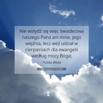 2 Tymoteusza 1:8 POLUBG Obraz Wersetu Biblijnego