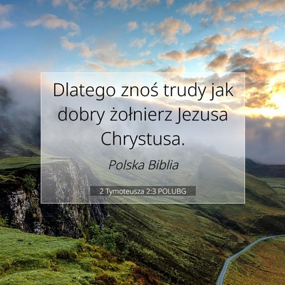 2 Tymoteusza 2:3 POLUBG Obraz Wersetu Biblijnego
