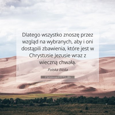 2 Tymoteusza 2:10 POLUBG Obraz Wersetu Biblijnego