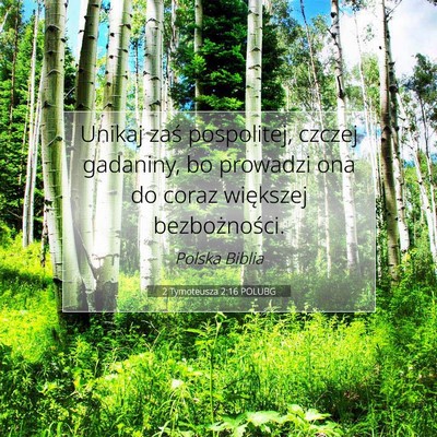 2 Tymoteusza 2:16 POLUBG Obraz Wersetu Biblijnego