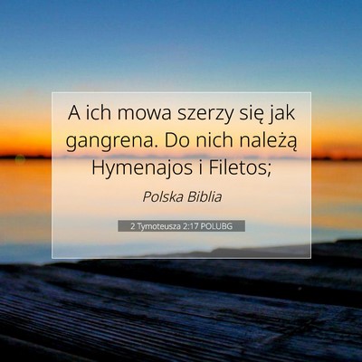 2 Tymoteusza 2:17 POLUBG Obraz Wersetu Biblijnego