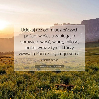 2 Tymoteusza 2:22 POLUBG Obraz Wersetu Biblijnego
