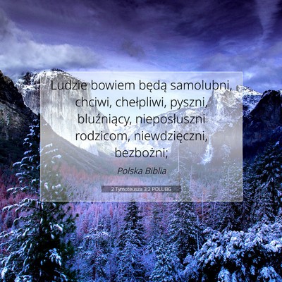 2 Tymoteusza 3:2 POLUBG Obraz Wersetu Biblijnego