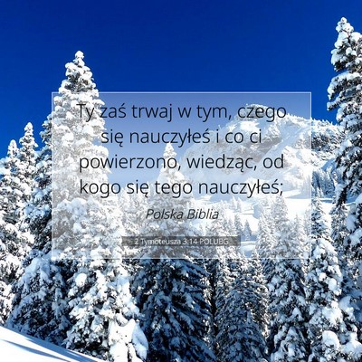 2 Tymoteusza 3:14 POLUBG Obraz Wersetu Biblijnego